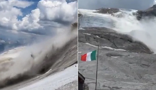 Objavljeni snimci odlamanja glečera koji je ubio pet planinara u italijanskim Alpima