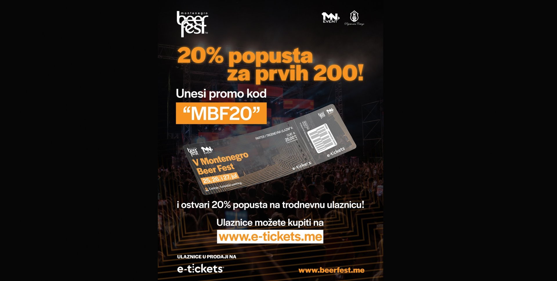Prodaja ulaznica za Montenegro Beer Fest zvanično počela