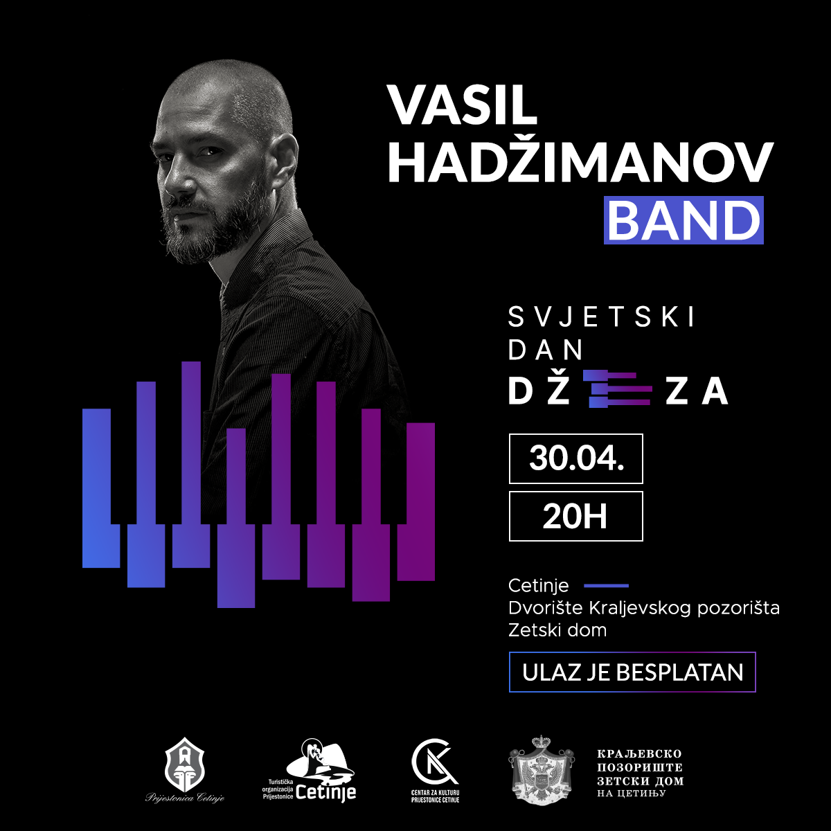 Koncert Vasil Hadžimanov benda 30. aprila na Cetinju