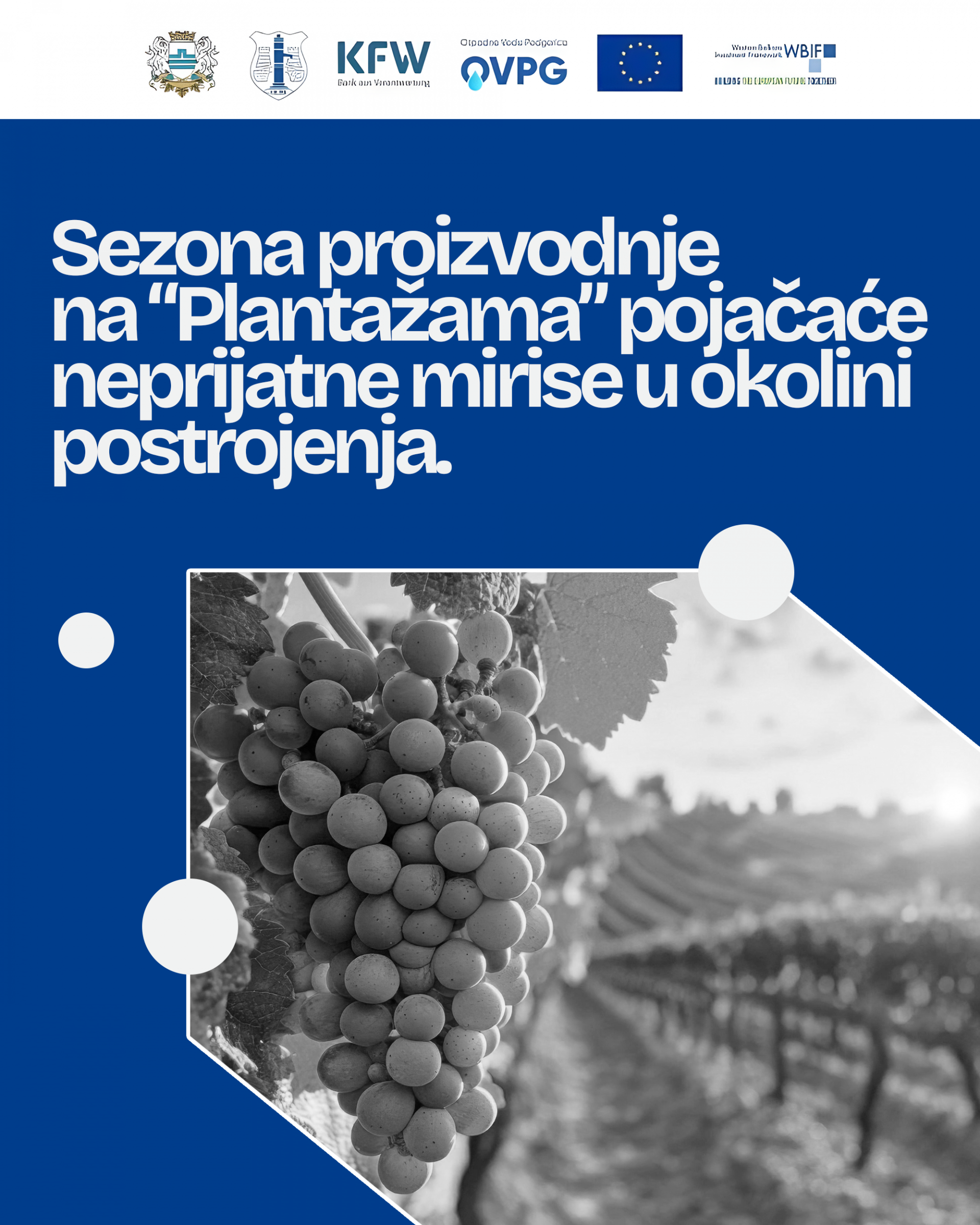 Sezona proizvodnje na “Plantažama” pojačaće neprijatne mirise u okolini postrojenja