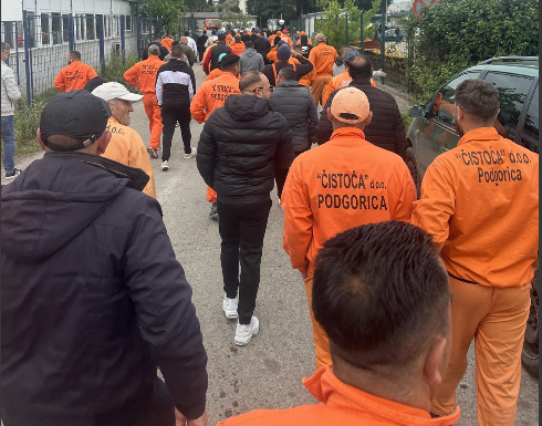 Protest radnika JP "Čistoća" zbog najave o smanjenju plata