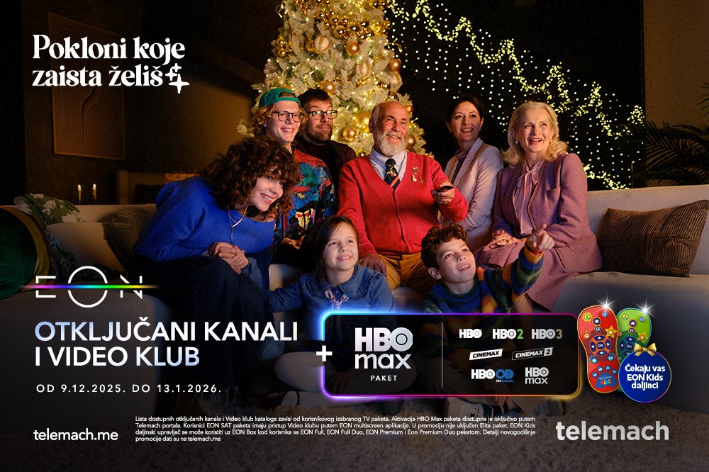 Praznici mogu da počnu: Telemach otvara kanale i dijeli poklone!