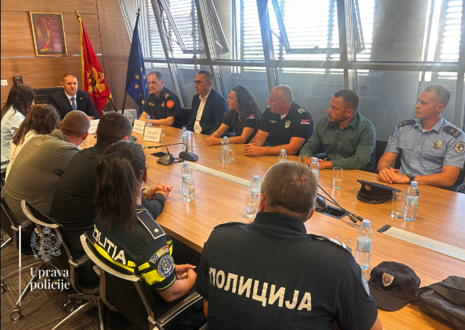 Šćepanović sa predstavnicima policijskih organizacija regiona: Zajedno za sigurnu Crnu Goru