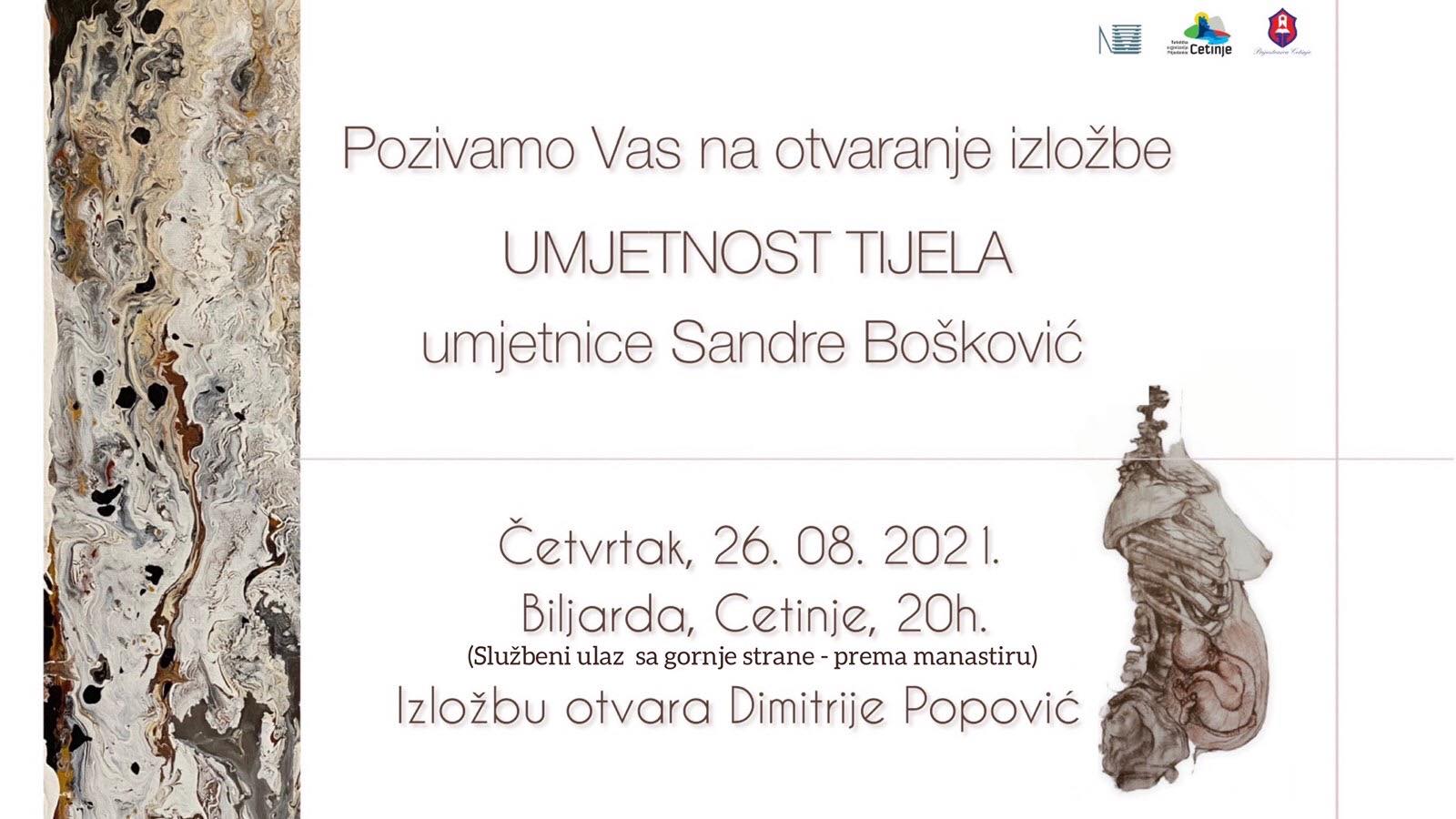 Danas otvaranje izložbe Umjetnost tijela na Cetinju