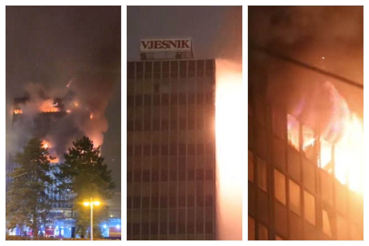 Uhapšena mlađa osoba zbog požara u neboderu Vjesnika
