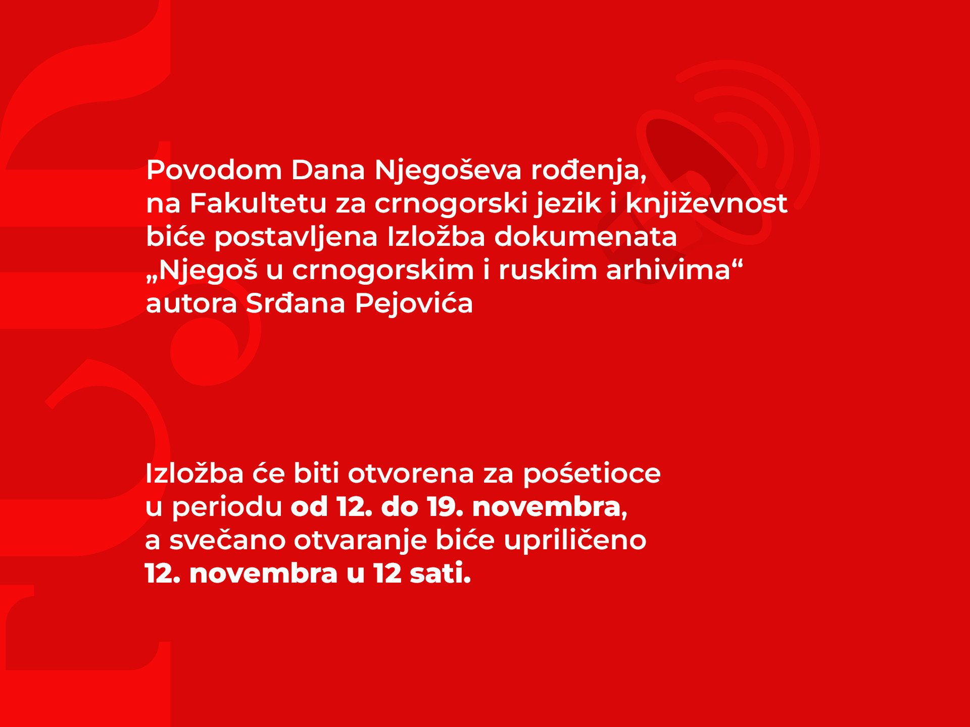 „Njegoš u crnogorskim i ruskim arhivima“ na FCJK