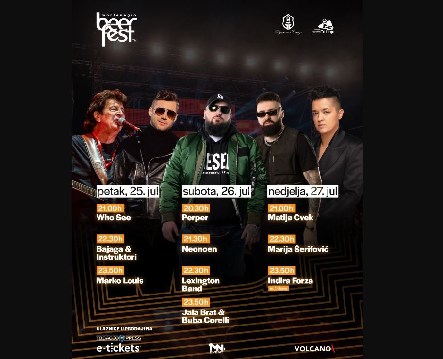 Za tri dana na Cetinju počinje Montenegro Beer Fest: Besplatan parking u cijelom gradu