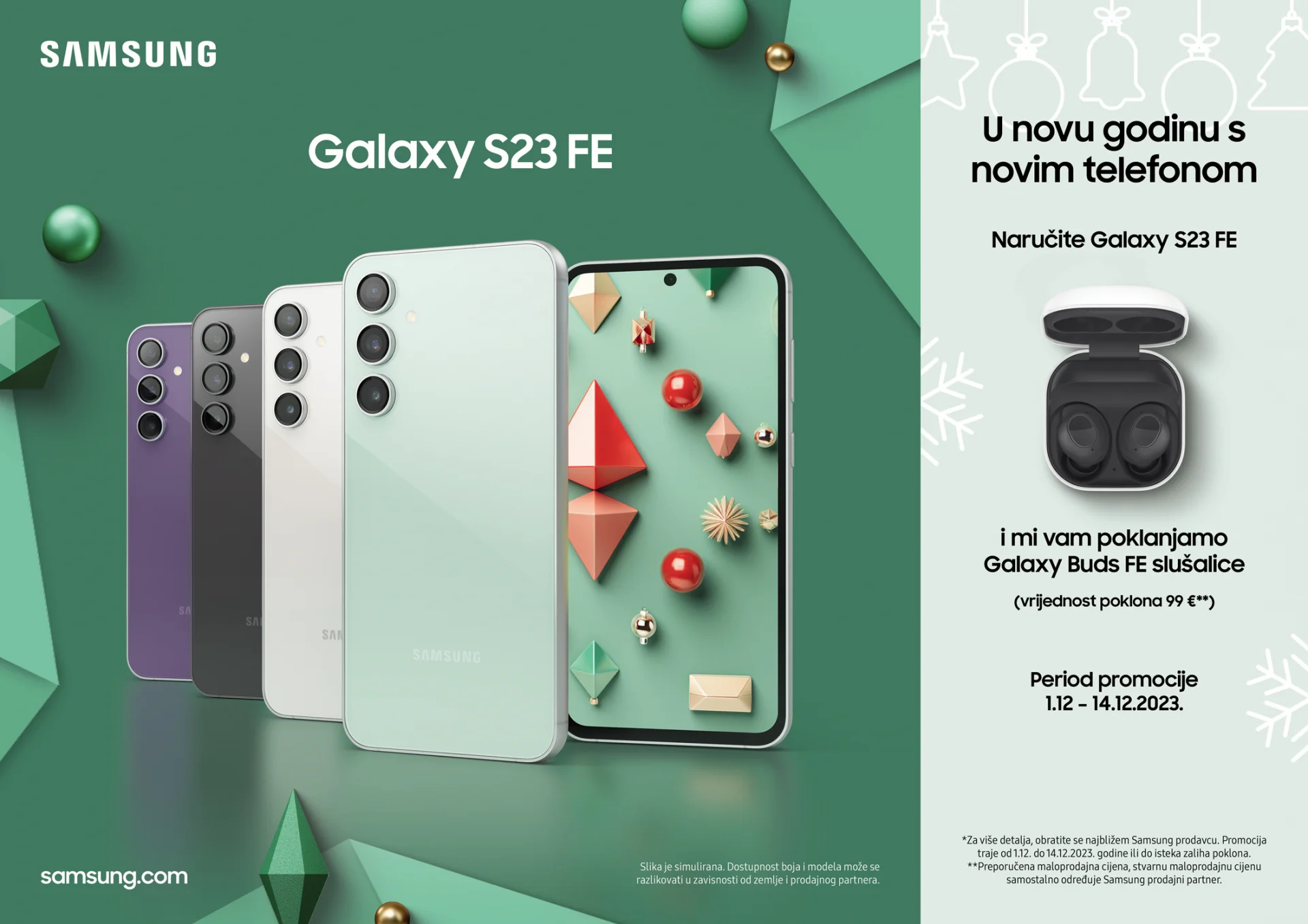 Samsung Galaxy S23 FE sada je dostupan za prednarudžbinu u Crnoj Gori