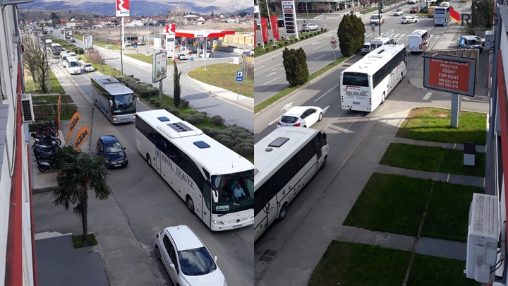 Danas protestna vožnja: Kolona autobusa već stigla u Podgoricu