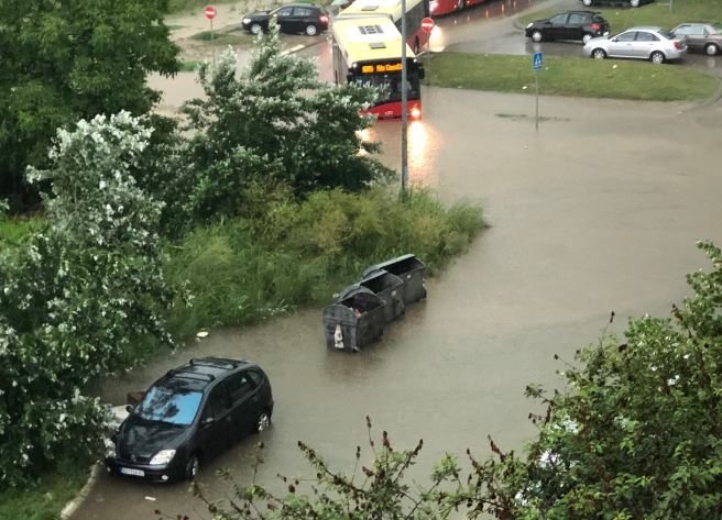 Oluja u Beogradu pravi haos: Oboreno drveće, autobusi zaglavljeni, proradili "gejziri"