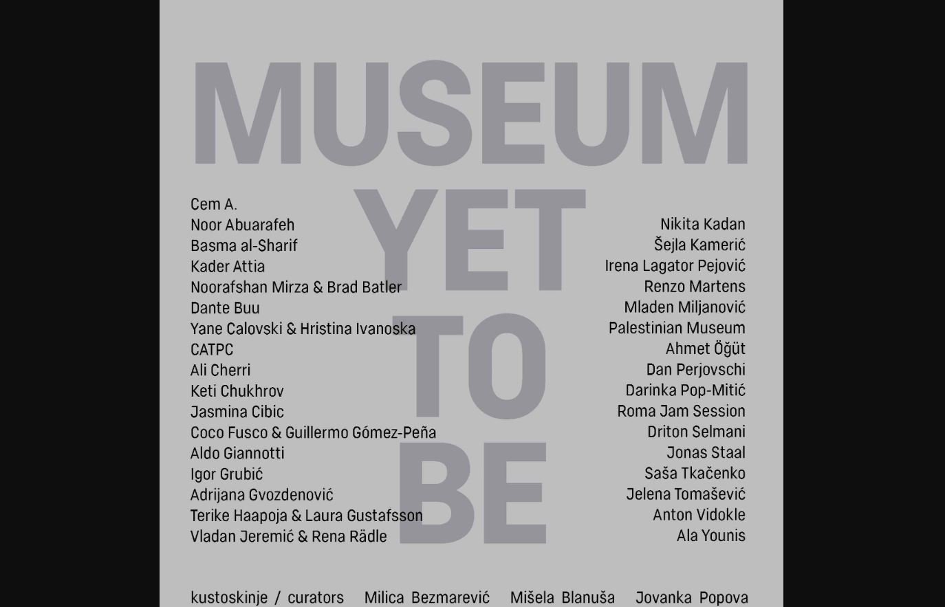 MSUCG: Otvaranje izložbe Museum Yet to Be