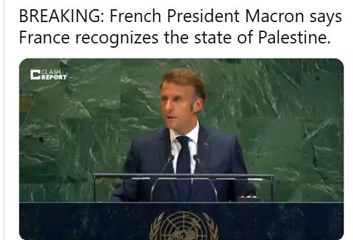 Makron pred UN: Francuska priznaje državu Palestinu