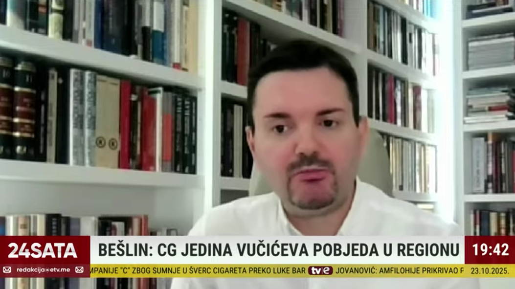 Bešlin: Crnom Gorom vladaju jedna obavještajna služba i jedna crkva, koje imaju glavu u Beogradu, kao i jedan klan