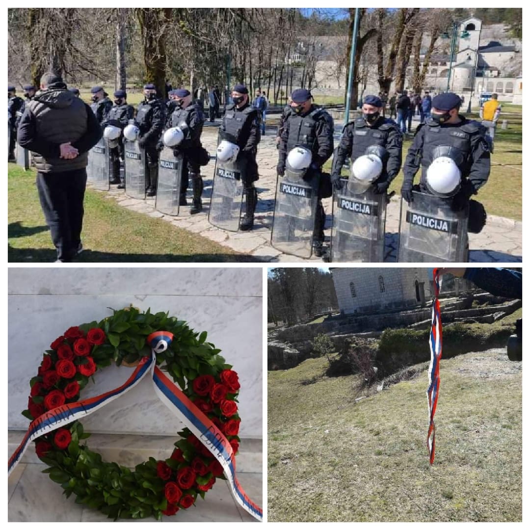 Građani uklonili vijenac sa groba kralja Nikole, Krivokapiću uzvikivali: Poljubi zastavu, izdajniče