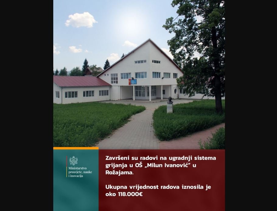 Adaptiran sistem grijanja u školi u Rožajama