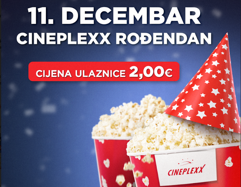 Bioskop Cineplexx BIG Podgorica slavi rođendan!