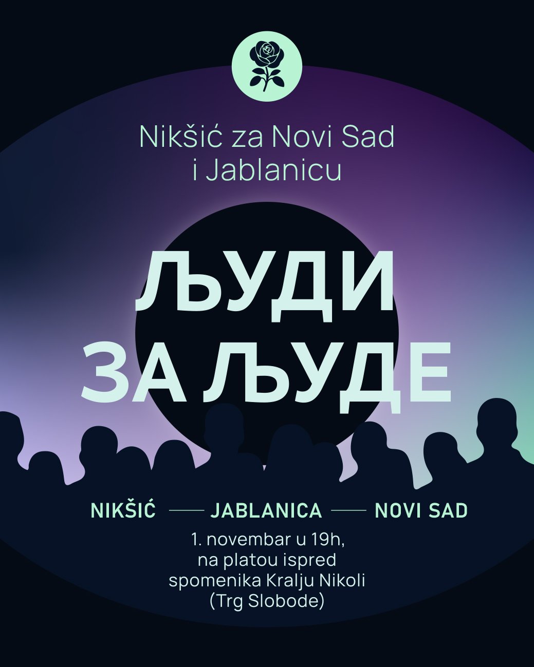 Skup solidarnosti: Ljudi za ljude. Nikšić za Novi Sad i Jablanicu