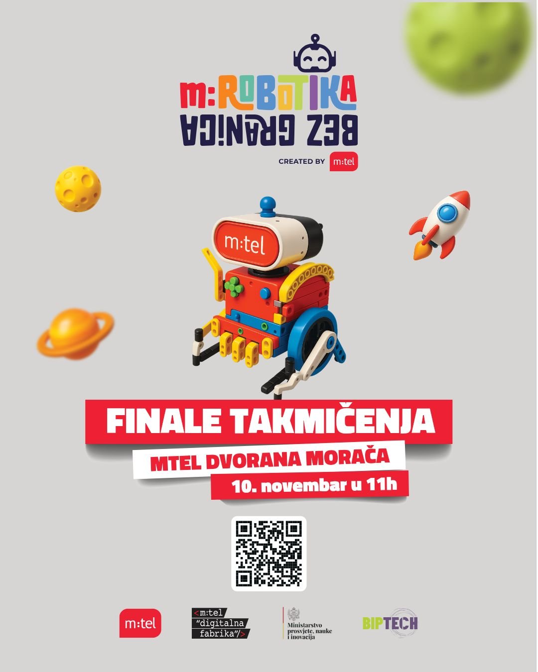 Finale takmičenja m:Robotika bez granica sjutra u MTEL Dvorani Morača