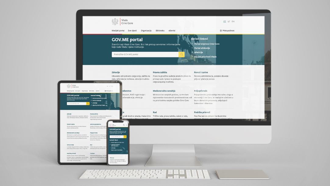 Portal Vlade gov.me na novoj platformi, audio ozvučenje na crnogorskom jeziku