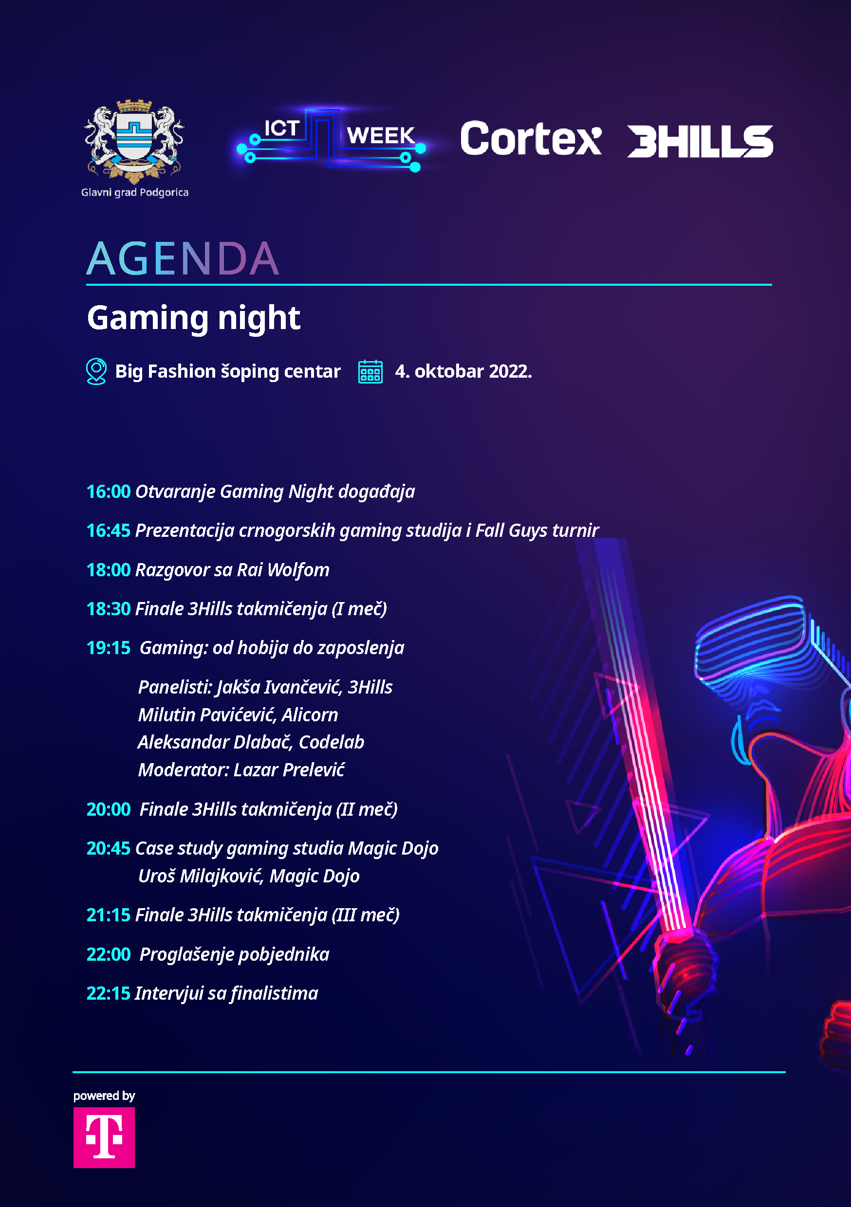 Drugi dan ICT Week-a: Konferencija na temu sajber bezbjednosti i Gaming night