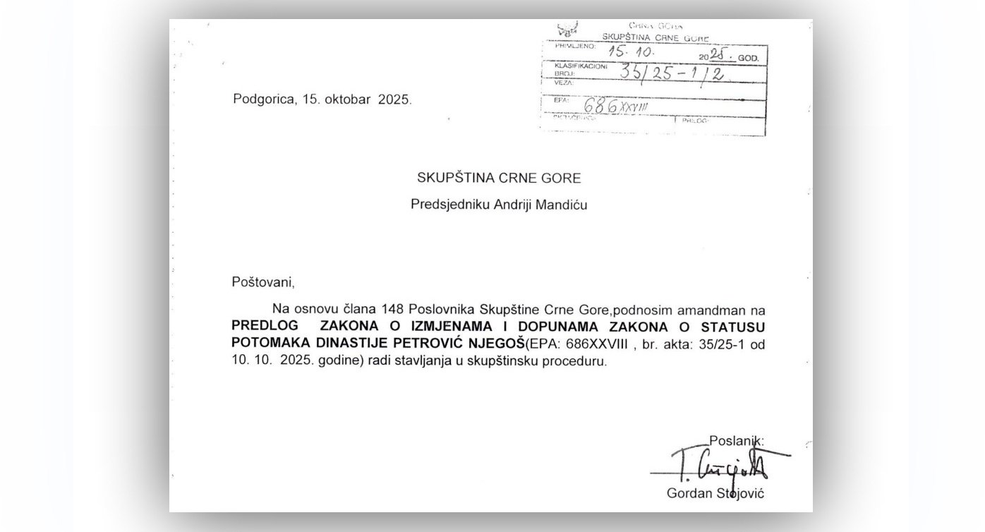 Petrovićima-Njegošima zabranjuju državne simbole Kraljevine Crne Gore – novi amandman Spajićevog poslanika…
