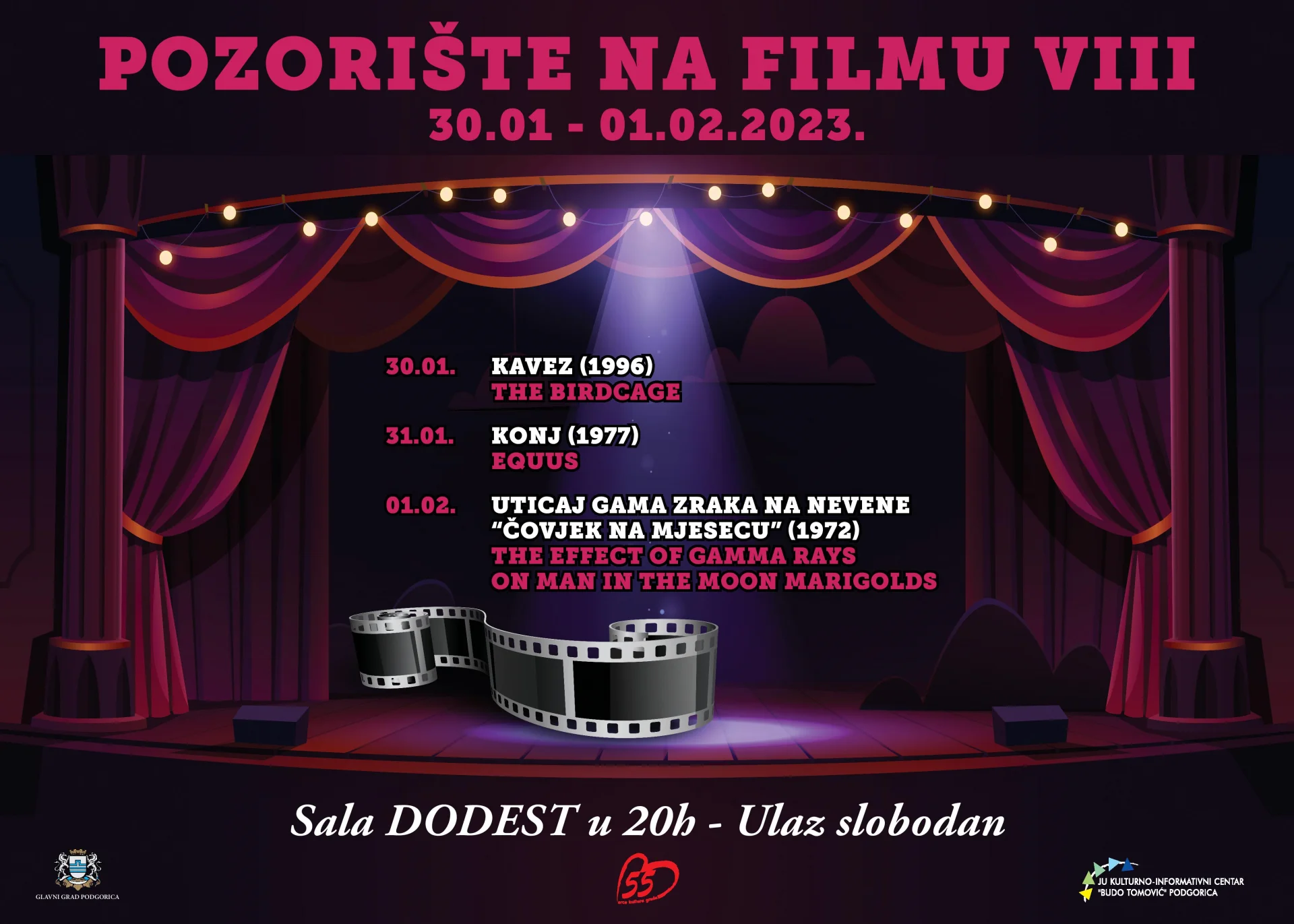 Revija "Pozorište na filmu" od sjutra u Dodestu