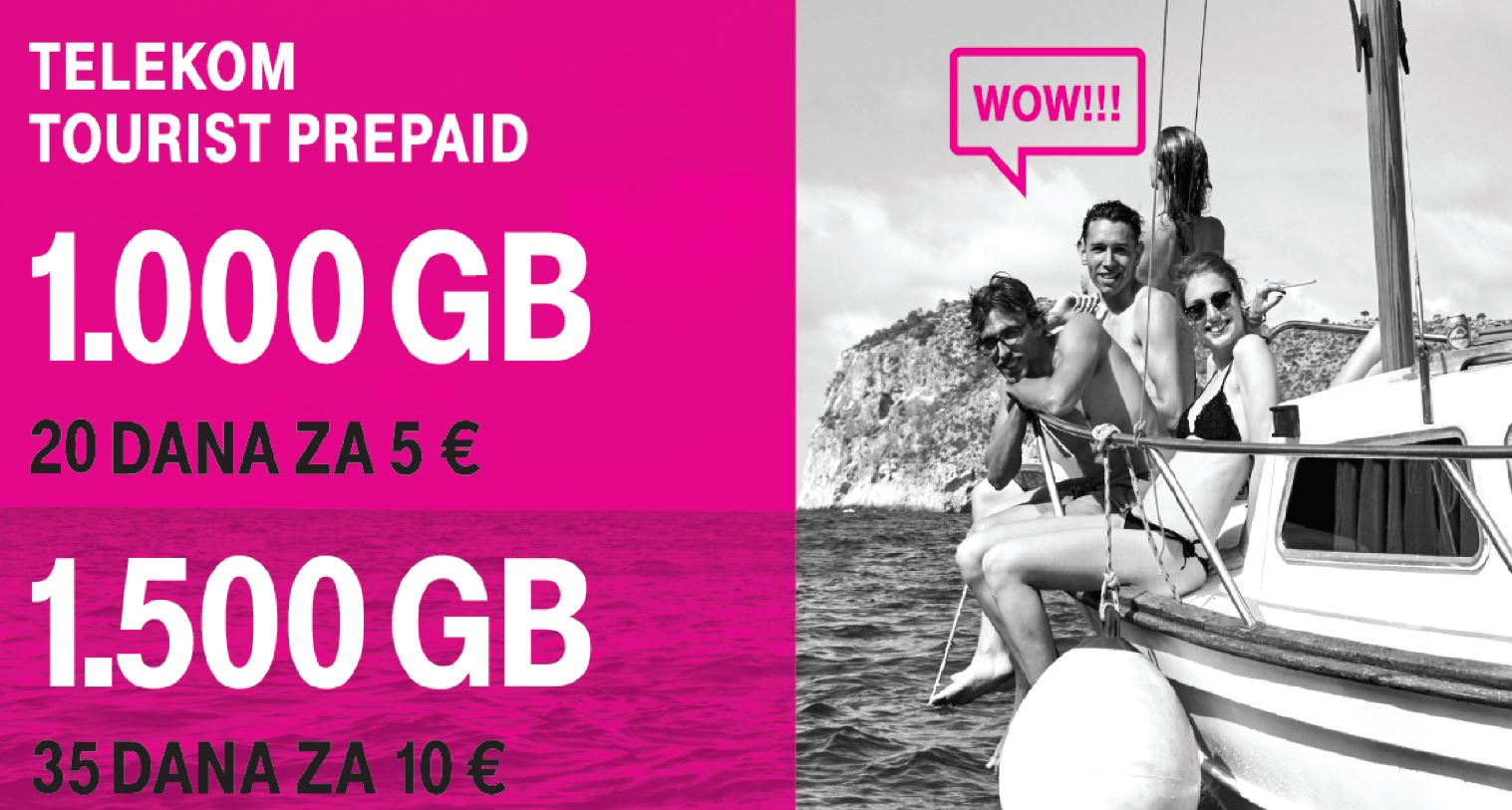 Novine u Telekom turističkoj ponudi: 1.500 GB koji traju duže