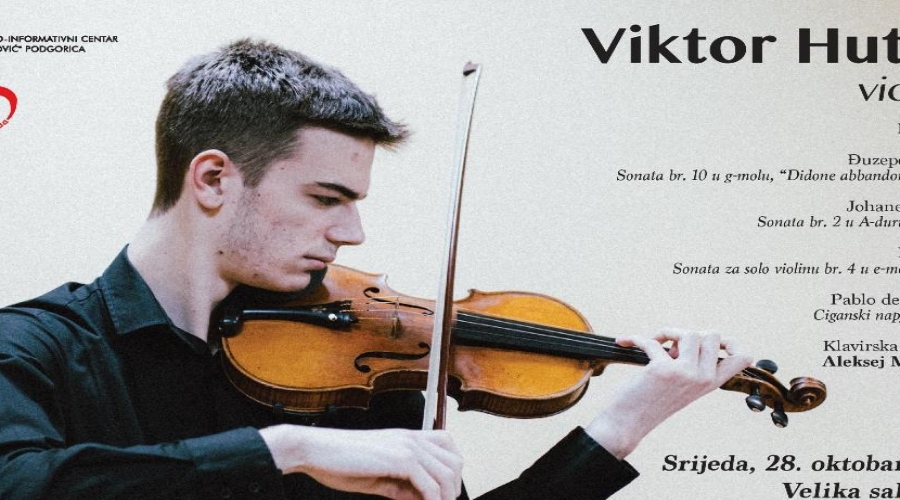 Solistički koncert violiniste Viktora Hutera U KIC-u