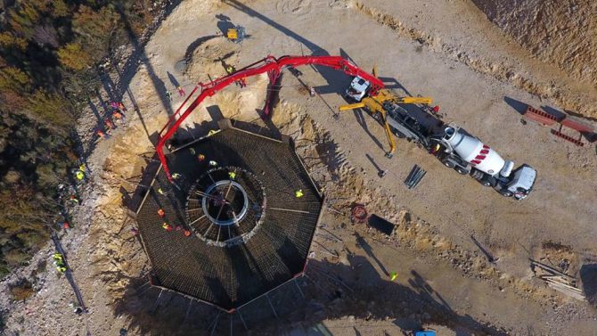 Pogledajte postavljanje stopa za vjetroelektrane na Možuri
