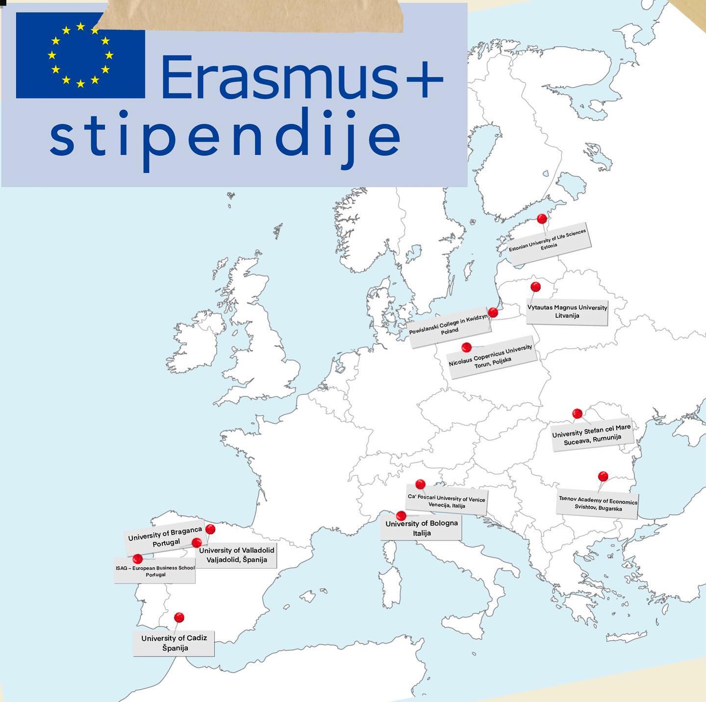 UDG: Stipendije za studijske boravke širom Evrope, posredstvom Erasmus + programa