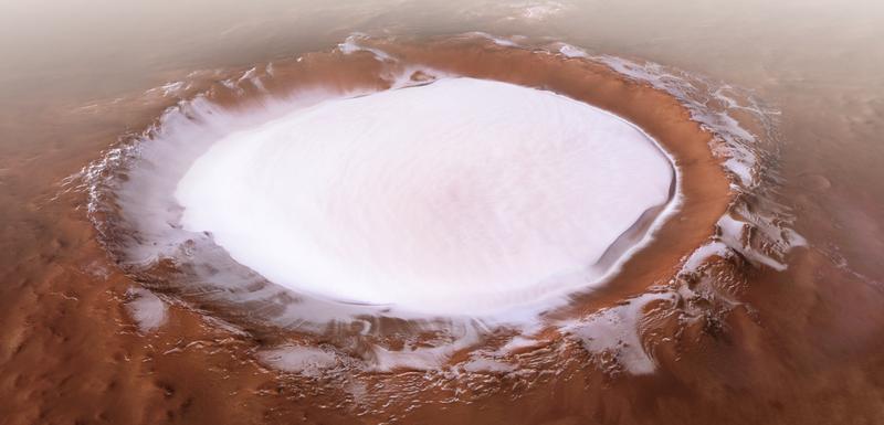 Evropski satelit poslao fotografije ledenog kratera sa Marsa