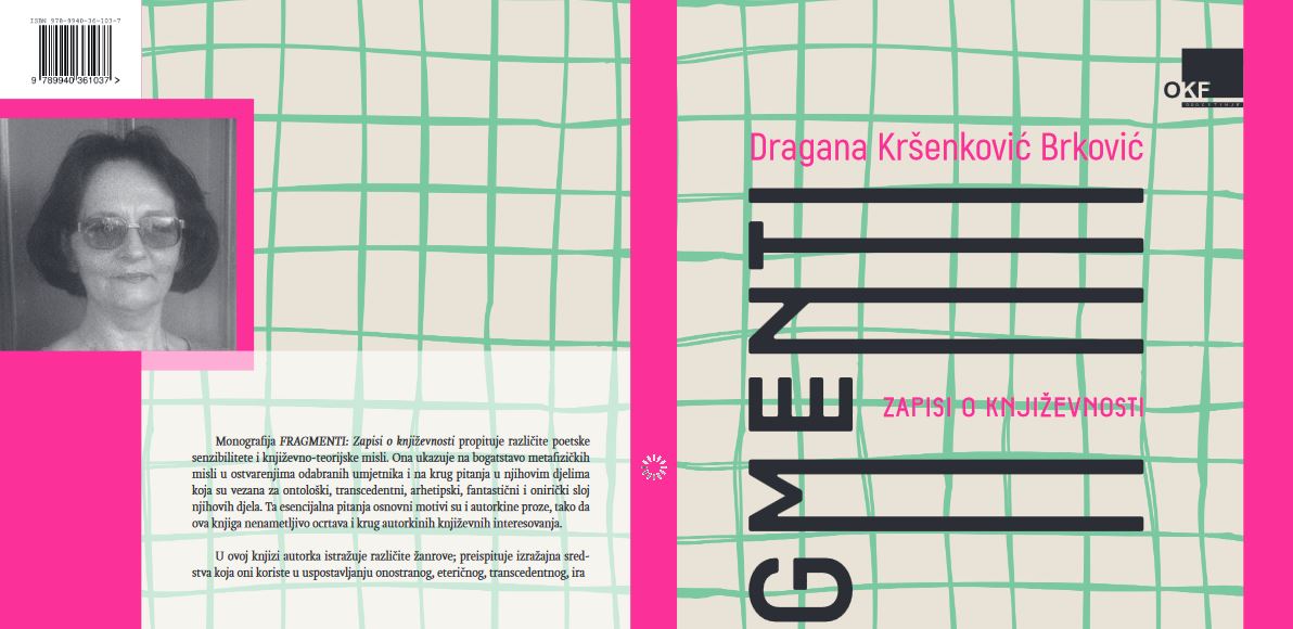 OKF: Objavljena knjiga eseja „Fragmenti: Zapisi o književnosti (monografija)"