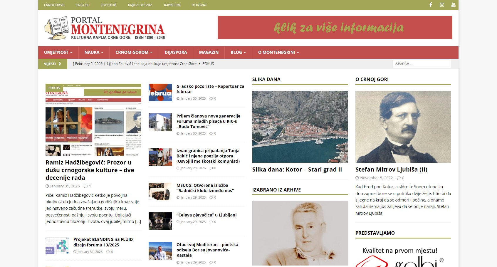 Jubilej MONTENEGRINA.NET iz Budve – dvije decenije internetska kulturna kapija Crne Gore