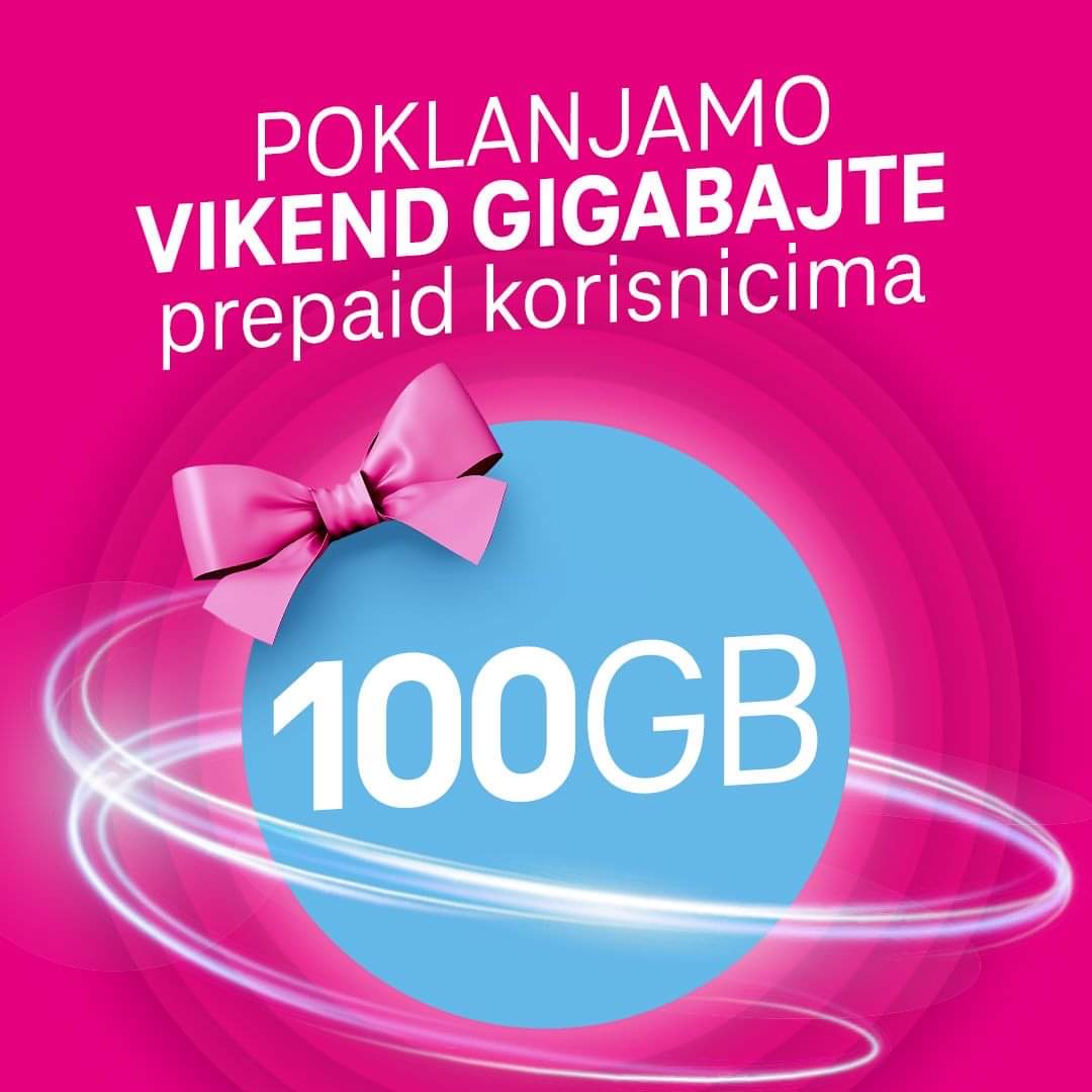 Za opuštene vikende, pripejd korisnicima Telekoma na poklon 100GB