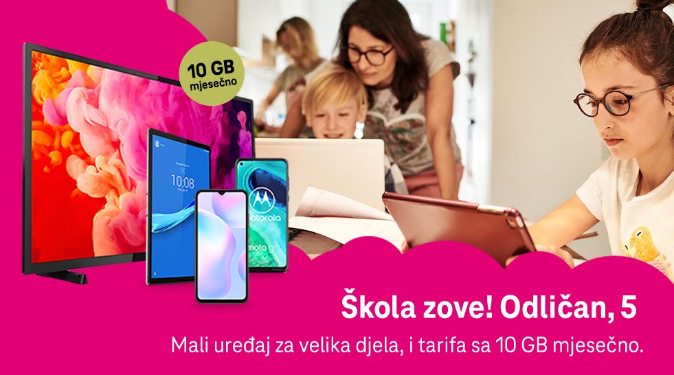 Telefoni, tableti, TV i gigabajti za školarce - Telekom ponuda za Odličan 5!