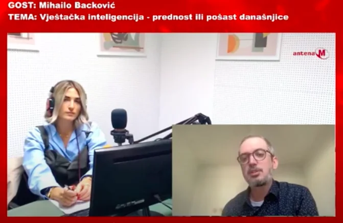 Mihailo Backović u specijalnom izdanju DRV: Vještačka inteligencija opasnija je za demokratiju, nego za novinarstvo i obrazovanje