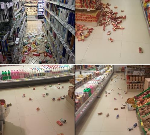 Pogledajte snimke i fotografije iz marketa: Sve palo sa rafova