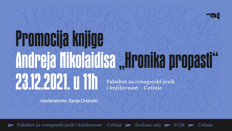 Promocija knjige Hronika propasti Andreja Nikolaidisa