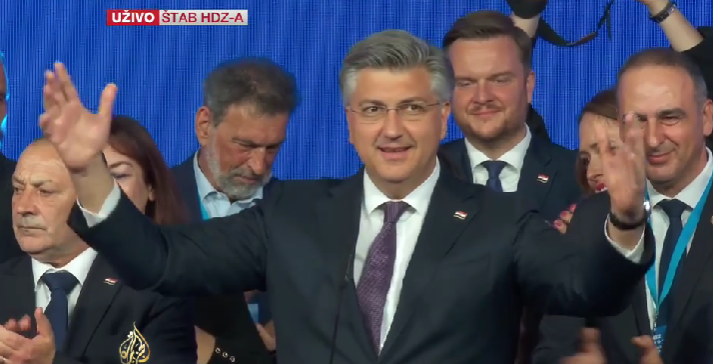 Plenković: HDZ treći put zaredom uvjerljivo pobijedio na parlamentarnim izborima