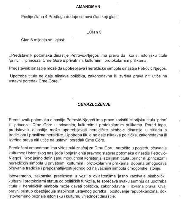 Novi amandman kod četničkoga vojvode: Spajićev poslanik, sa još jednim stranačkim kolegom, prije dana Mandiću dostavio amandmane u kojima je i BRUTALNO KRIVOTVORENJE nacionalne tragedije Crne Gore iz 1918. godine