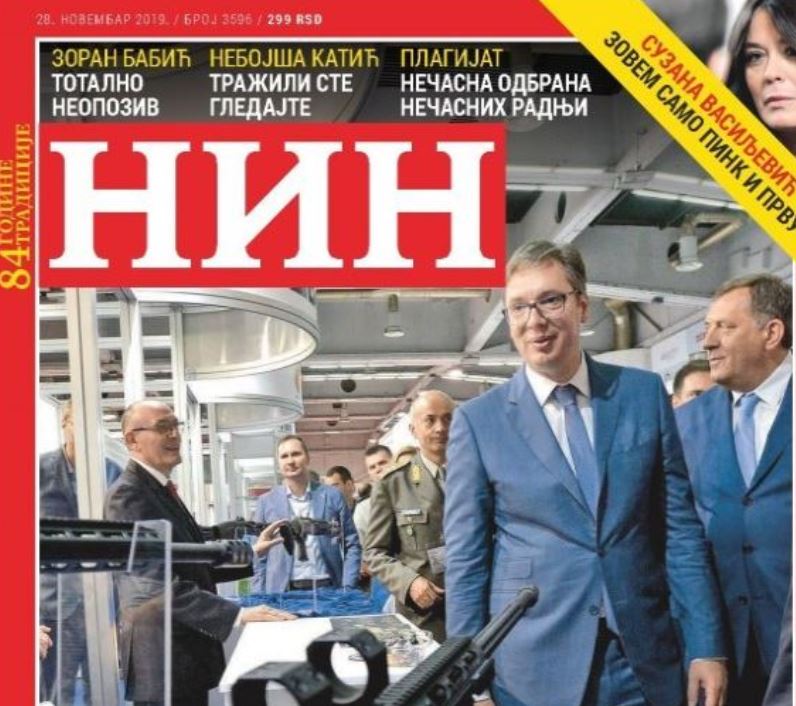 Vučić: Žao mi je što je nedjeljnik NIN povukao naslovnu stranu