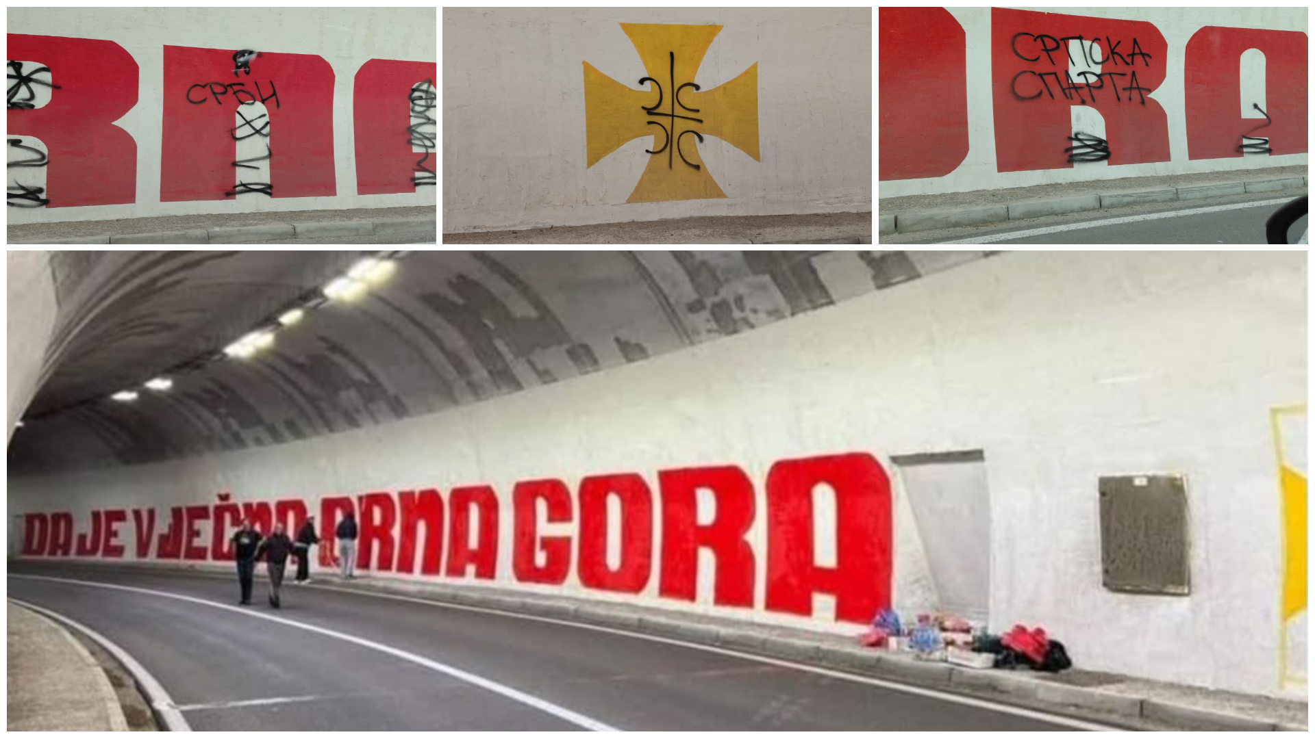 Srpskom državljaninu godina zabrane ulaska u Crnu Goru i 300 eura kazne zbog skrnavljenja grafita “Da je vječna Crna Gora” u tunelu na Njegušima