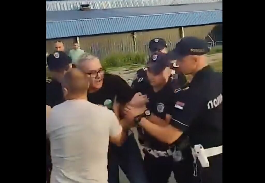 Uhapšeni aktivisti Nebojša Petković i Zlatko Kokanović na protestu "Ne damo Jadar!"
