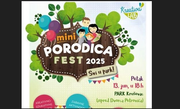 U petak Mini Porodica Fest: Svi u park!