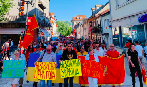 Cetinje danas šetalo za nezavisnu Ukrajinu i nezavisnu Crnu Goru!