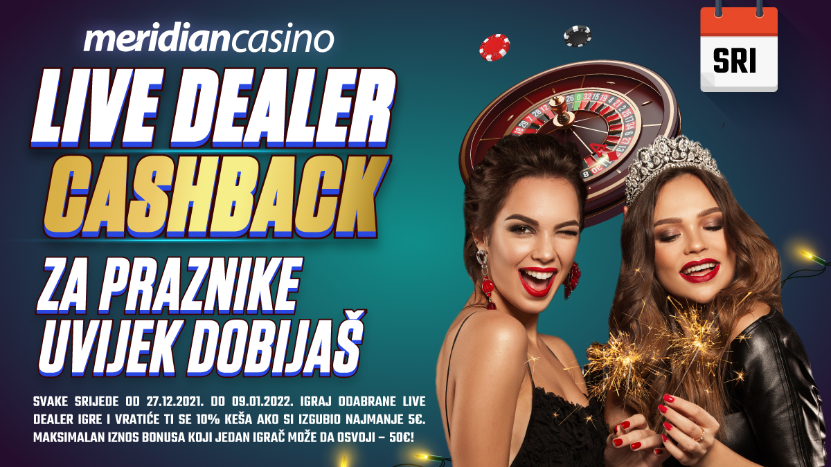 Live dealer cashback 10% - specijalan poklon u sred srijede!