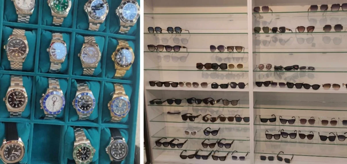 U Budvi oduzeti satovi i naočare za sunce, vrijednost robe oko 48 hiljada eura