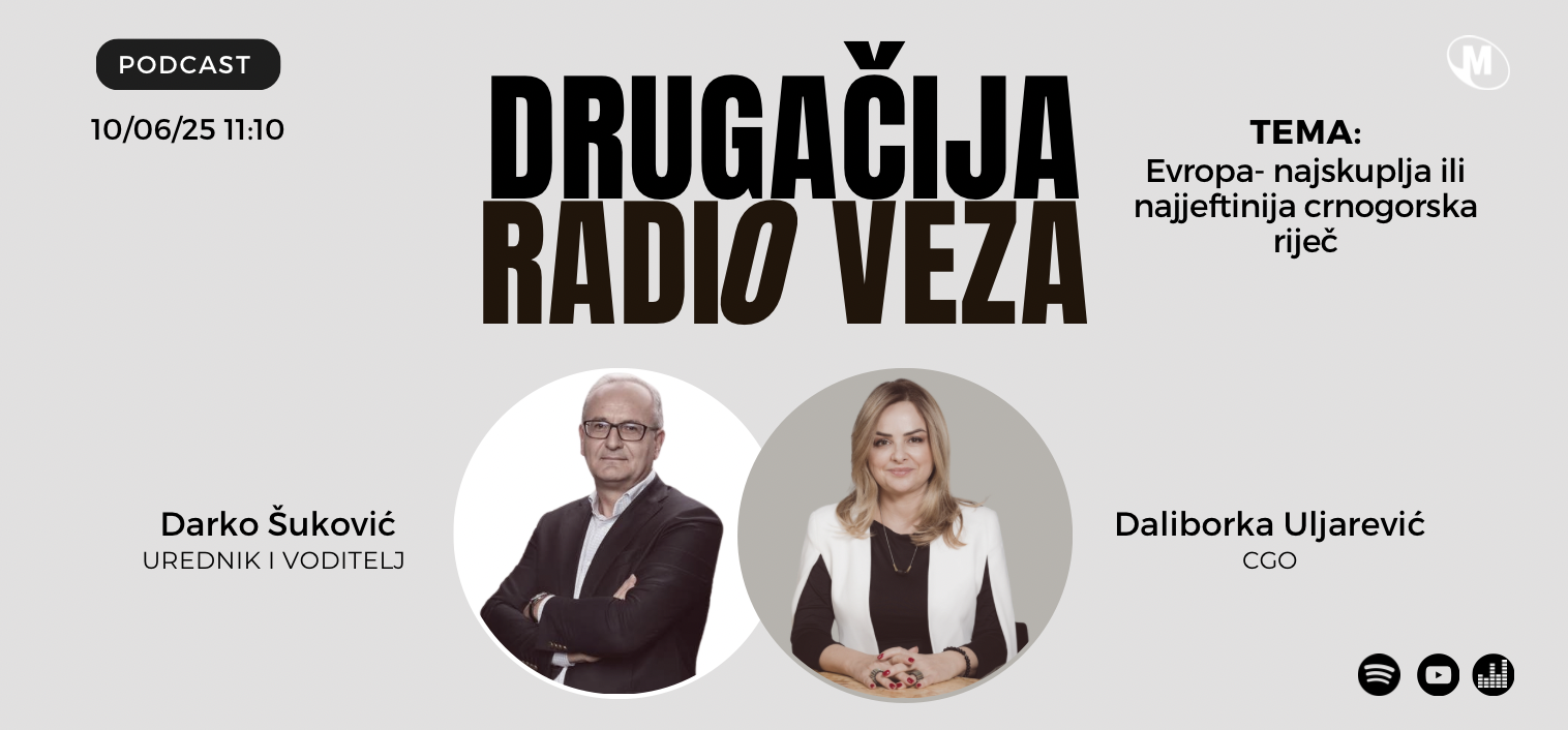 Daliborka Uljarević u DRV: Evropa - najskuplja ili najjeftinija crnogorska riječ