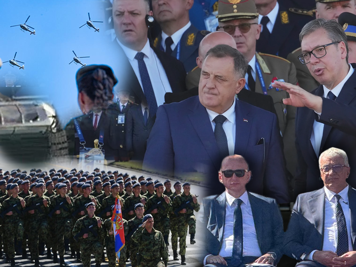 Vojna parada i defile Vučićevih piona iz Crne Gore