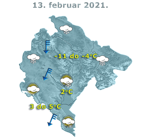 Vremenska prognoza za subotu - 13. februar